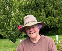 Snaphot portrait of Amy Hughes, owner of Purple Horse Garden